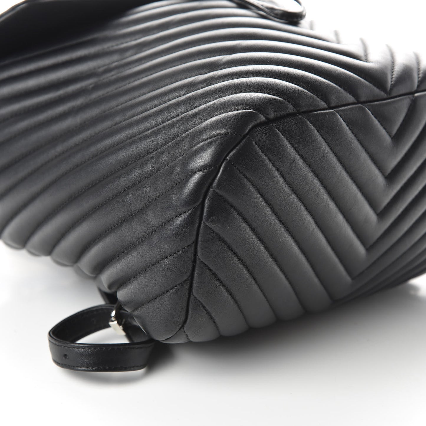 Calfskin Chevron Quilted Large Urban Spirit Backpack Black