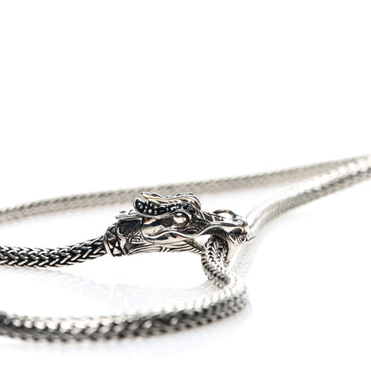John Hardy Sterling Silver Black Sapphire Legends Naga Dragon Lariat Necklace 3 of 4