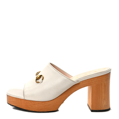 Gucci Granada Kid Houdan Platform Slide Sandals 41 Mystic White 1 of 10