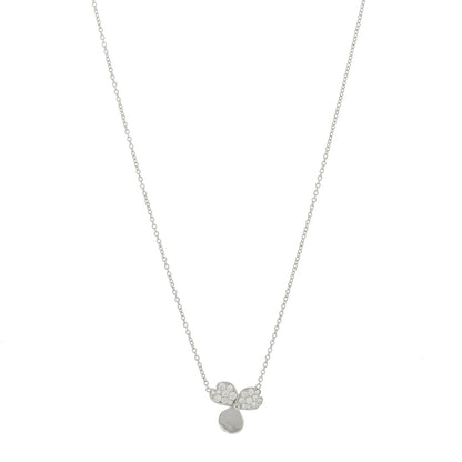 Tiffany Platinum Diamond .17ctw Small Paper Flowers Pendant Necklace 1 of 6