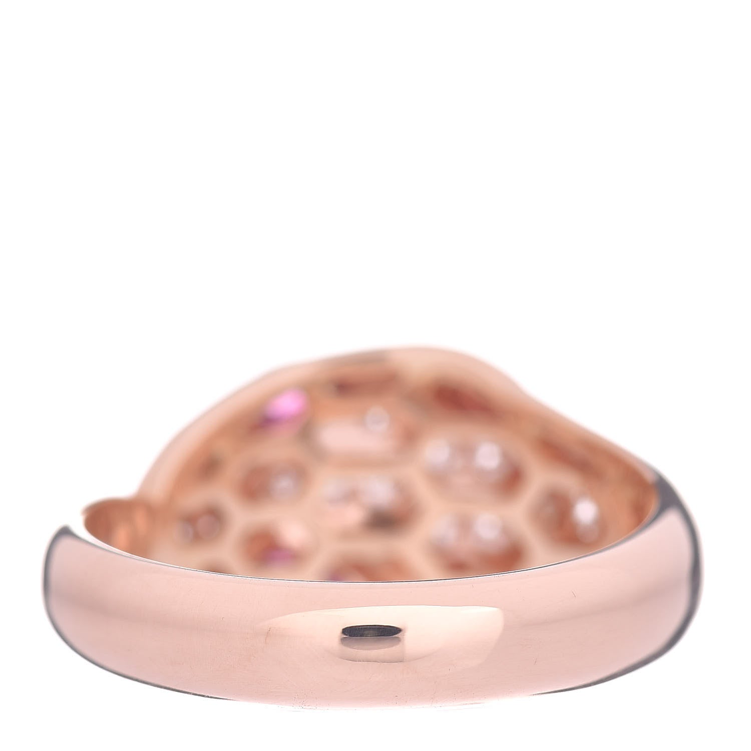 Bulgari 18K Rose Gold Diamond Tourmaline Serpenti Ring 57 8 4 of 6