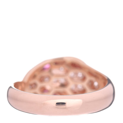 Bulgari 18K Rose Gold Diamond Tourmaline Serpenti Ring 57 8 4 of 6