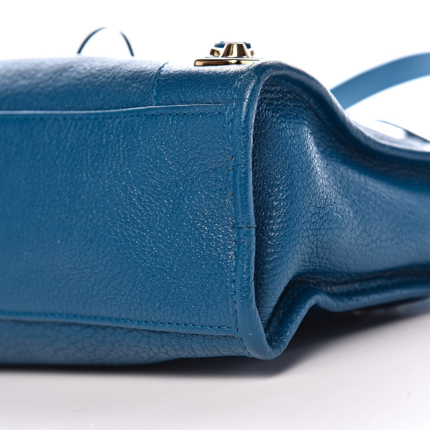 Balenciaga Shiny Goatskin Gold Metallic Edge Hardware S City Bleu Abysse 9 of 10