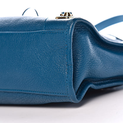 Balenciaga Shiny Goatskin Gold Metallic Edge Hardware S City Bleu Abysse 9 of 10