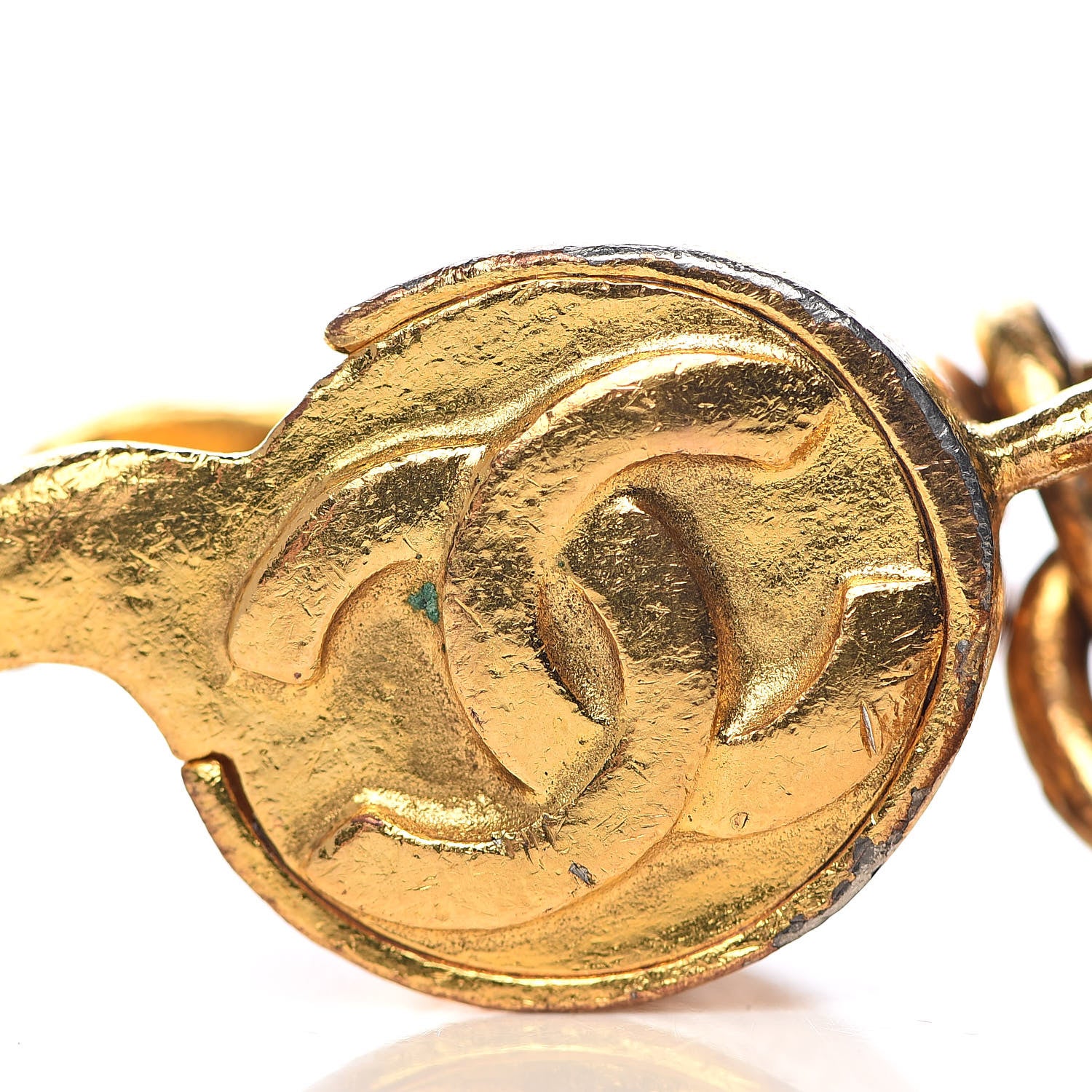 Chanel CC Whistle Key Chain Gold 4 of 5