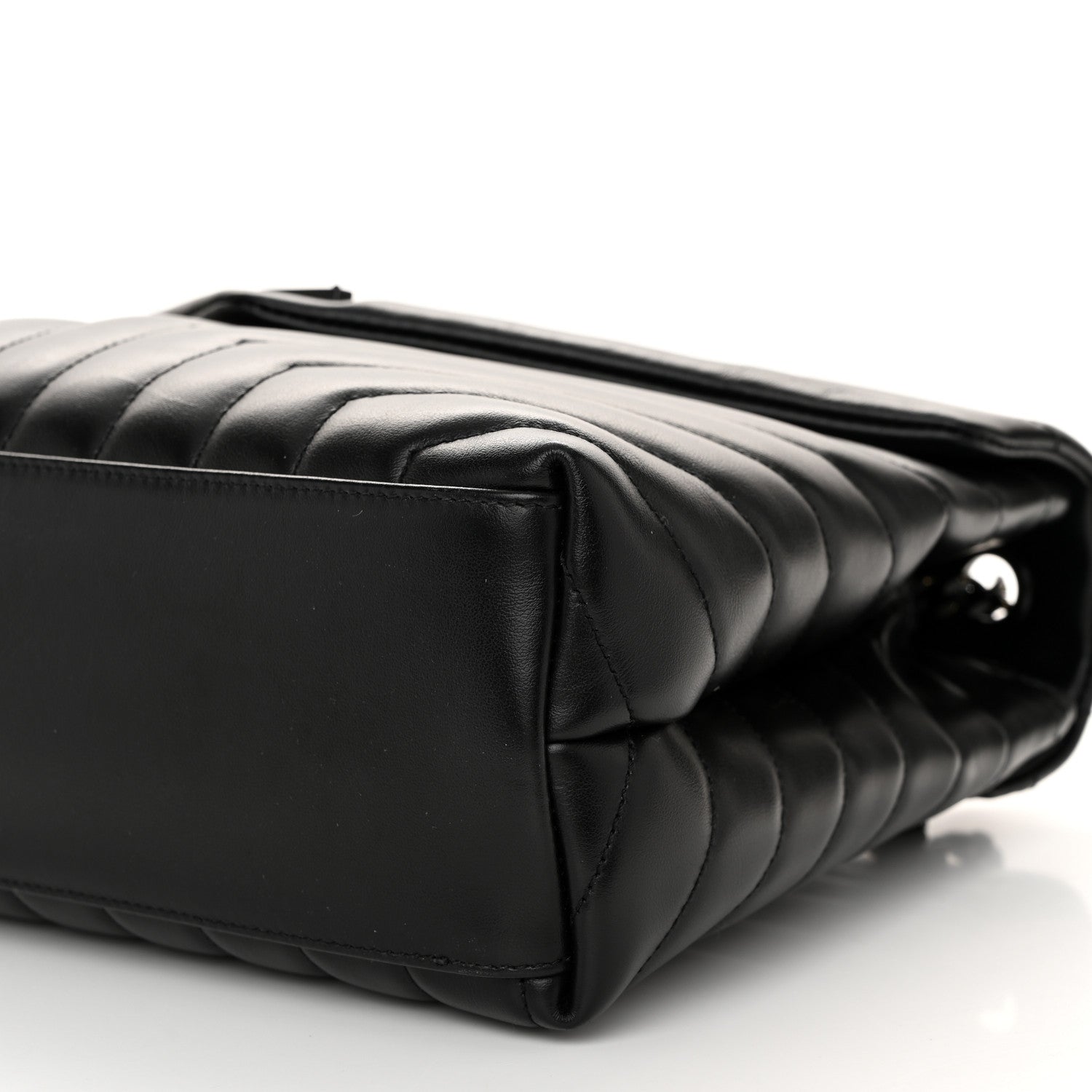 Saint Laurent Calfskin Y Quilted Monogram Monochrome Medium Loulou Chain Satchel Black 10 of 10