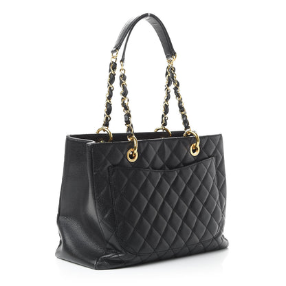 Chanel Caviar Quilted Grand Shopping Tote GST Black 3 of 9