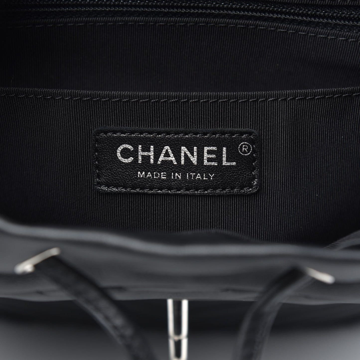 Calfskin Chevron Quilted Large Urban Spirit Backpack Black