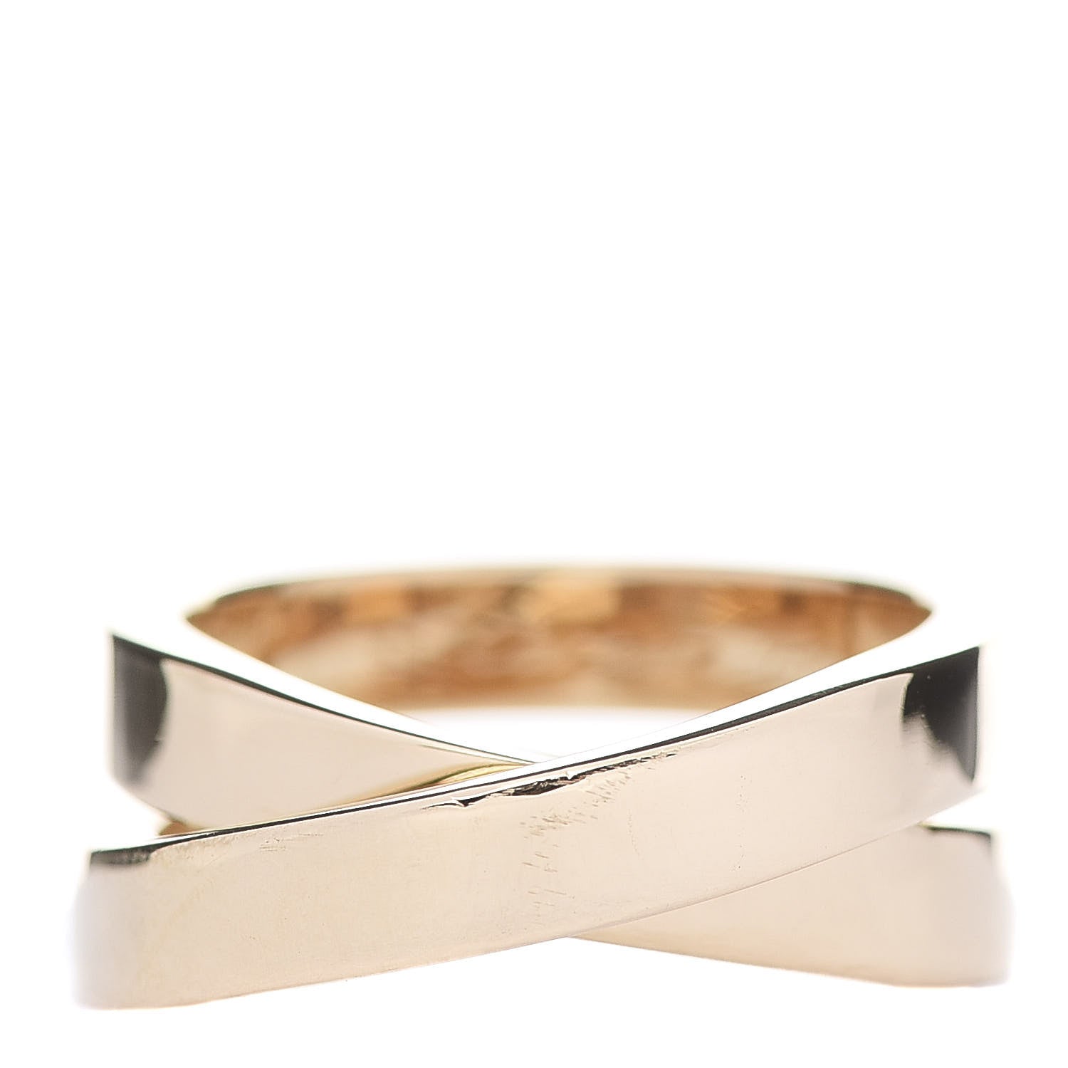 Cartier 18K Yellow Gold 9mm Paris Nouvelle Vague Ring 55 7.25 1 of 6