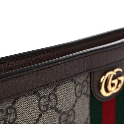 Gucci GG Supreme Monogram Web Ophidia Pouch Brown 16 of 16