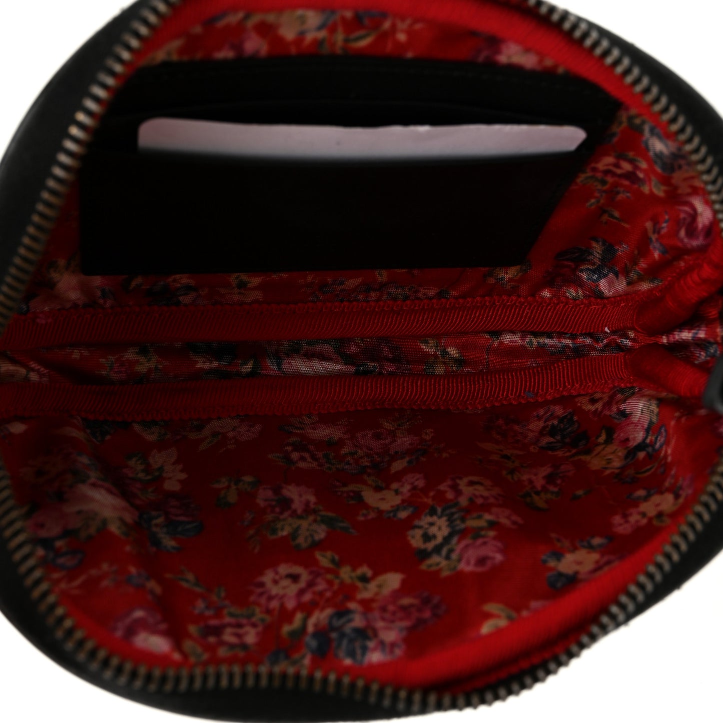 Patent Rubber Game Patch Logo Belt Bag 95 38 Black