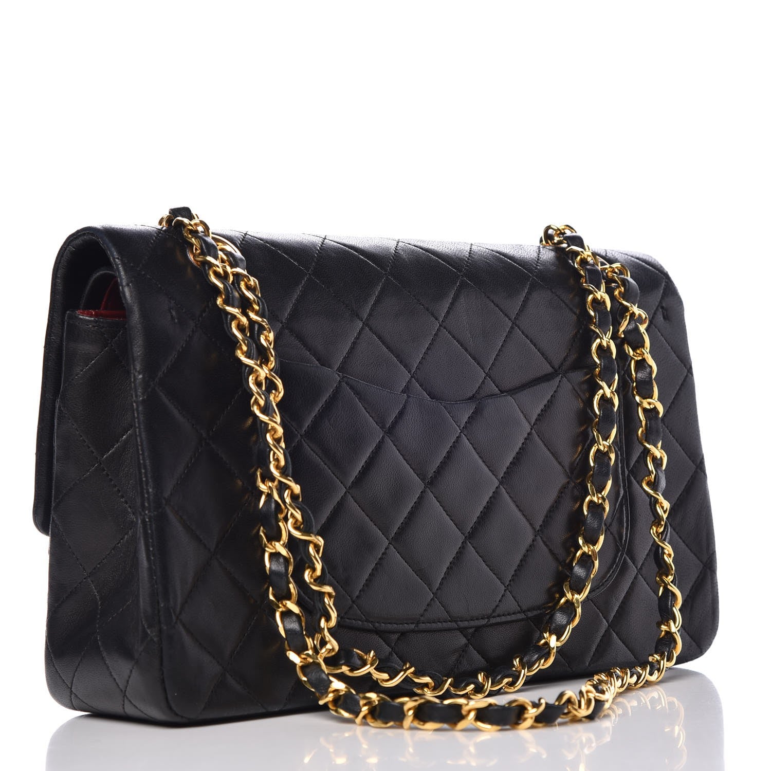 Chanel Lambskin Quilted Medium Double Flap Black 4 of 12