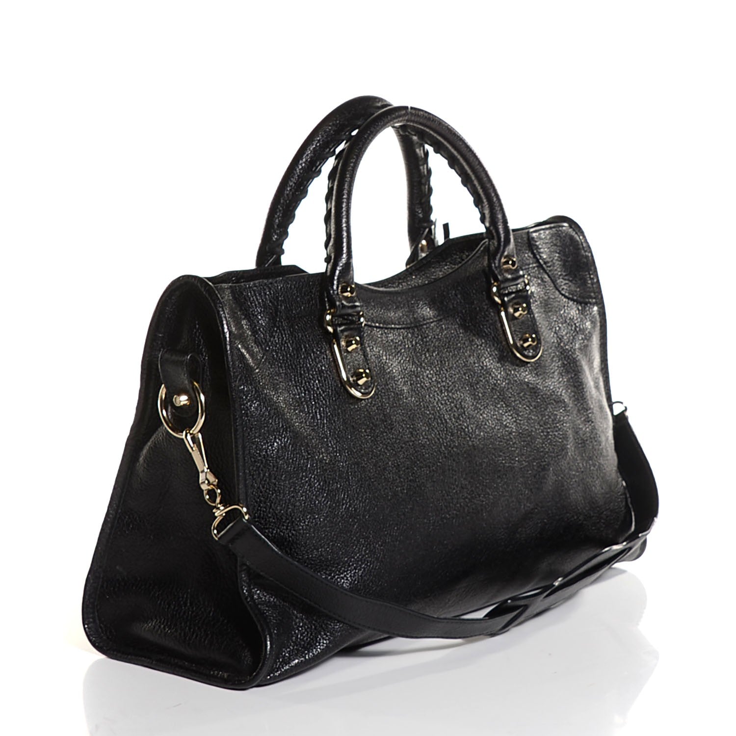 Balenciaga Chevre Gold Metallic Edge Hardware City Black 3 of 16