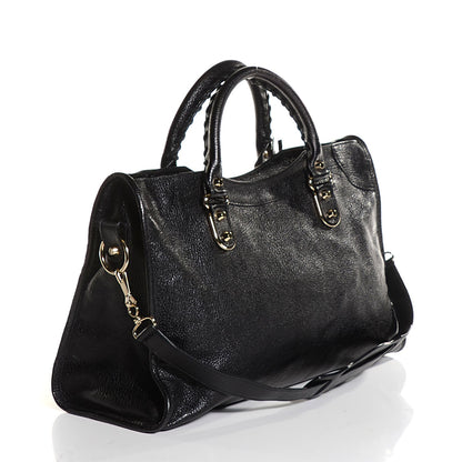 Balenciaga Chevre Gold Metallic Edge Hardware City Black 3 of 16