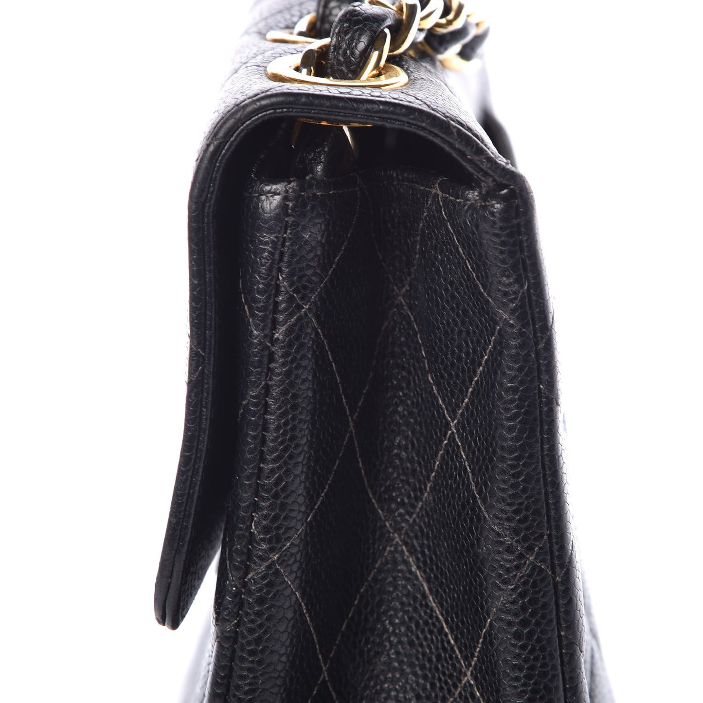 Caviar Quilted Jumbo Single Flap Black