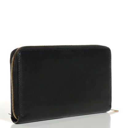 Celine Lambskin Large Zip Around Multifunction Wallet Black 3 of 8