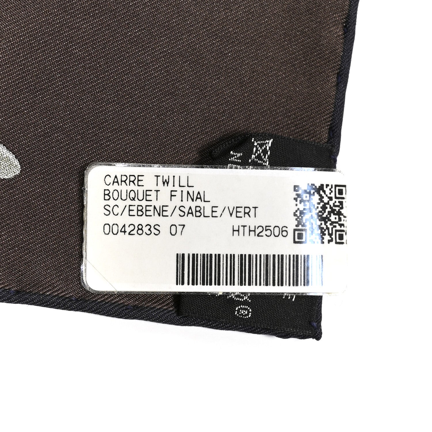 Hermes Silk Bouquet Final Scarf 90 Ebene Sable Vert 3 of 5