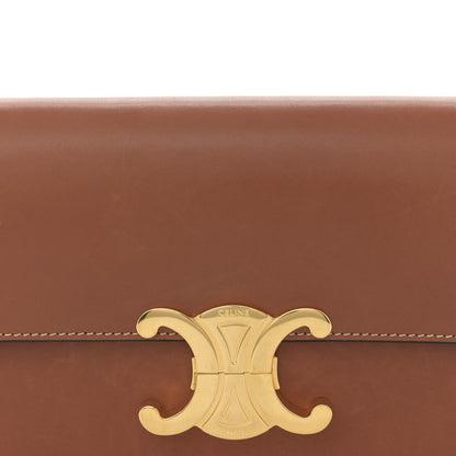 Celine Shiny Calfskin Triomphe Shoulder Bag Tan 9 of 11