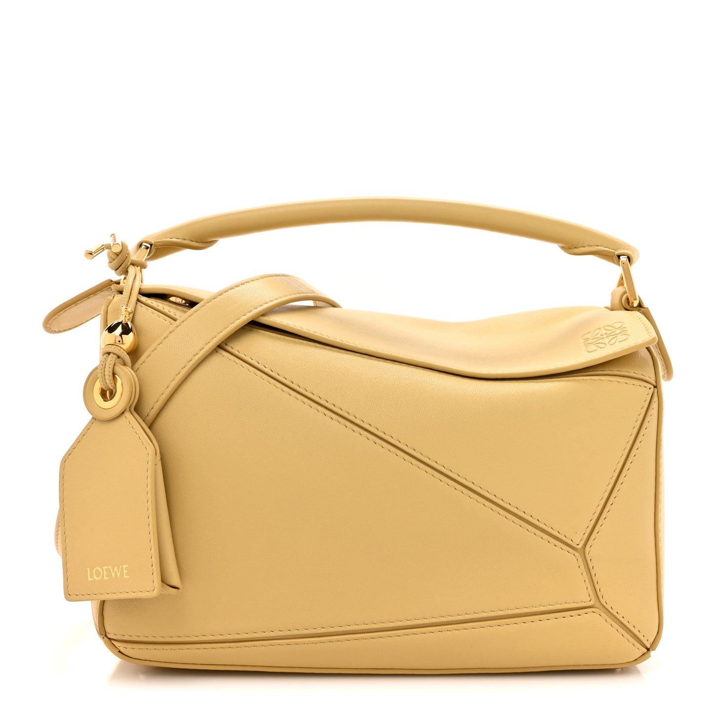 Calfskin Small Puzzle Bag Dark Butter