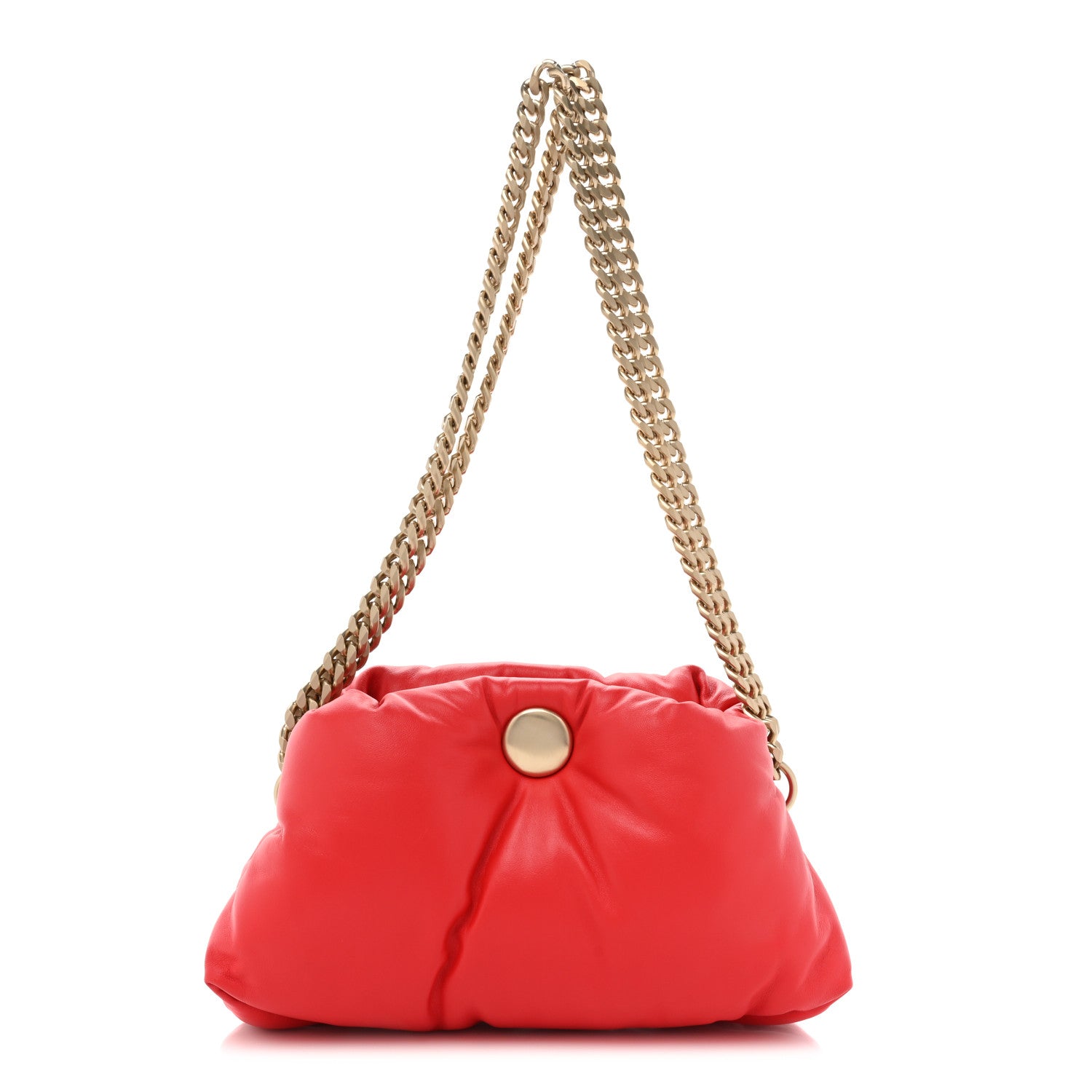 Proenza Schouler Lambskin Puffy Tobo Chain Shoulder Bag Red 1 of 10