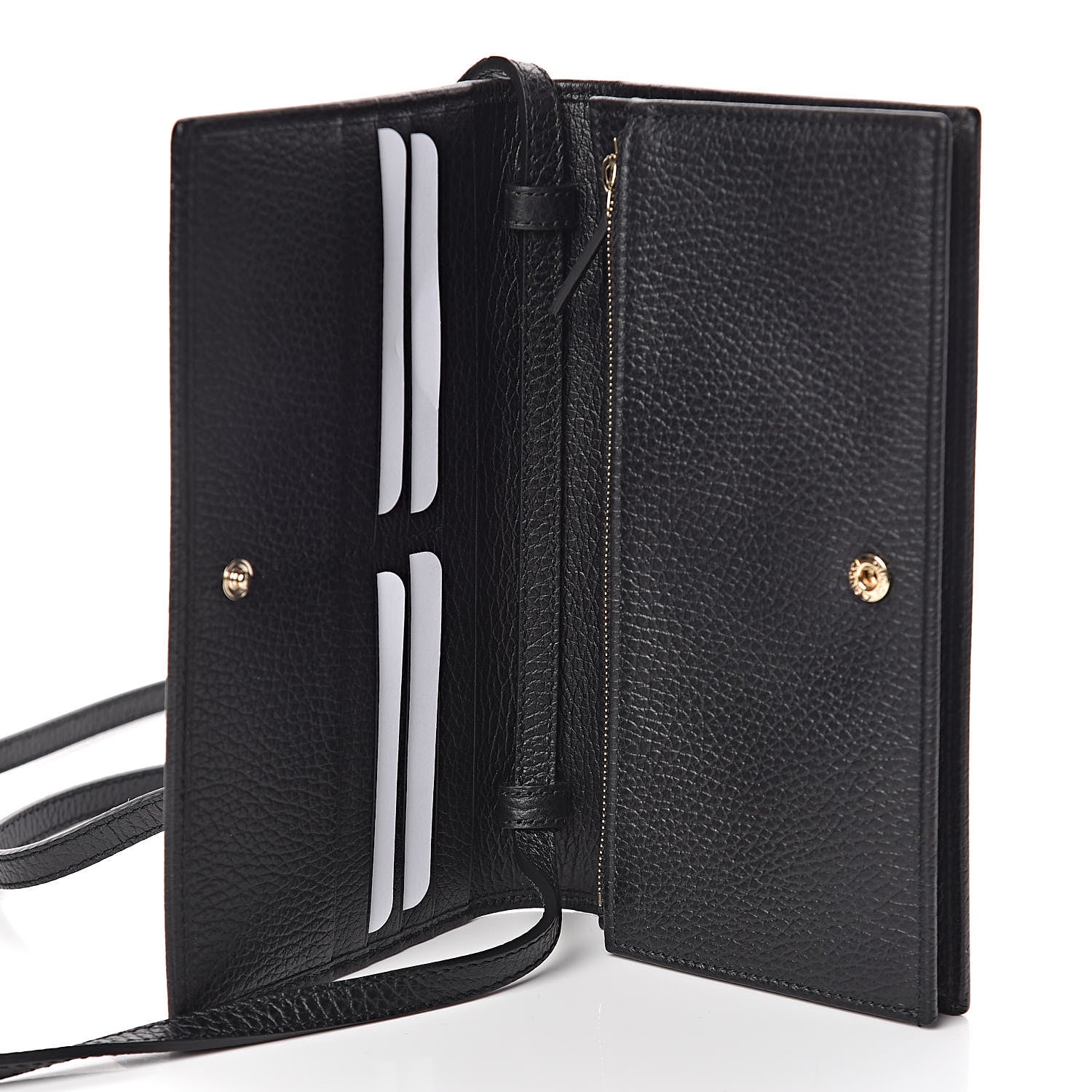 Gucci Dollar Calfskin Mini Swing Wallet Bag Black 5 of 8