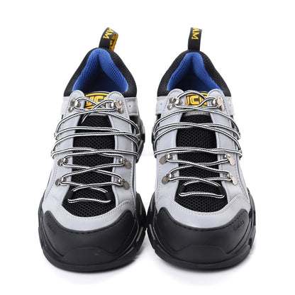 Gucci X SEGA Mesh Technical Canvas Calfskin Reflective Mens Flashtrek Sneakers 9 Silver Black 5 of 9