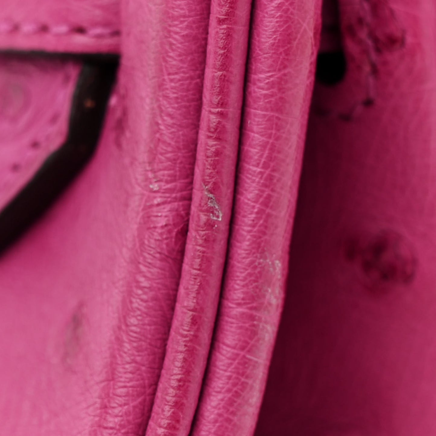 Ostrich Birkin 30 Rose Pourpre