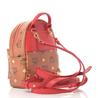 MCM Skyoptic Visetos X-Mini Stark Bebe Boo Backpack Cognac 3 of 13