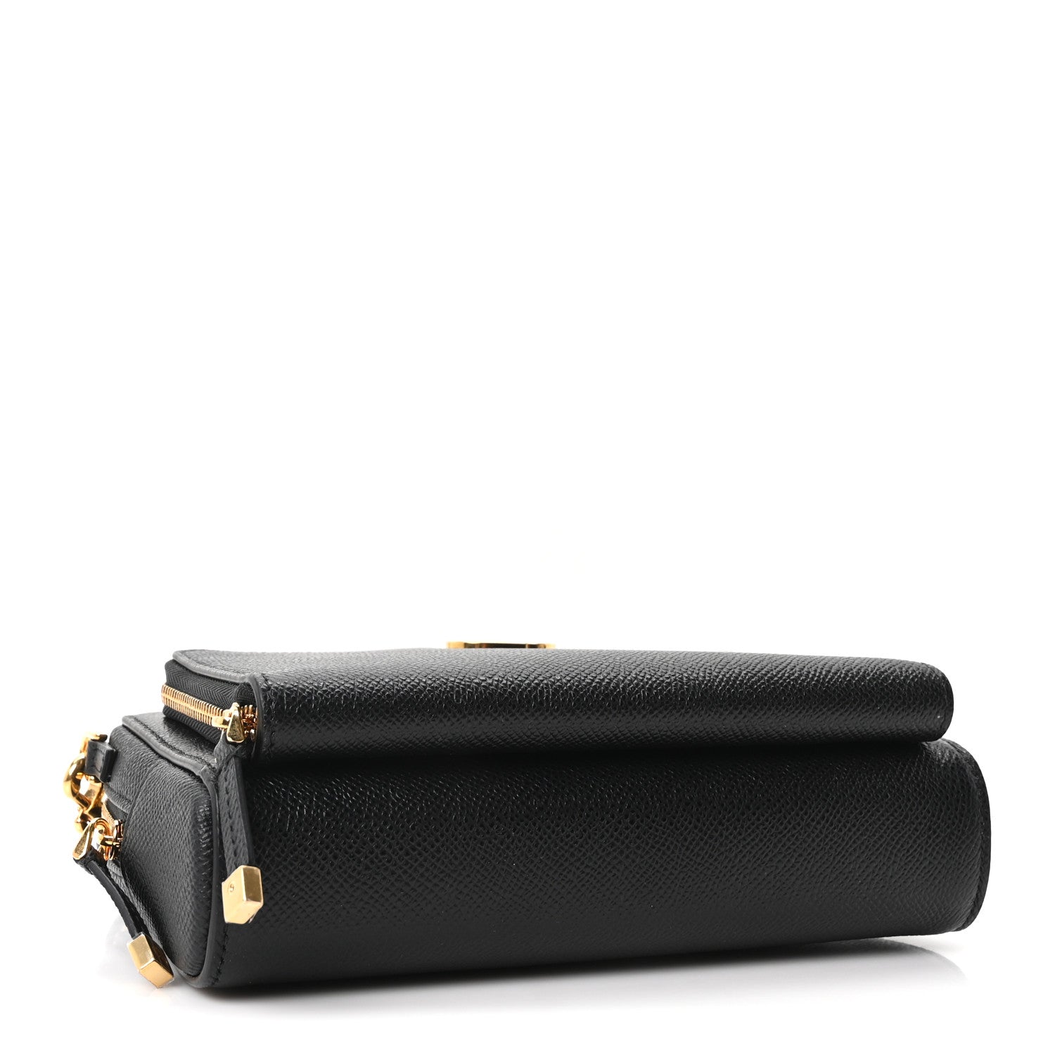 Christian Dior Grained Calfskin Caro Double Pouch Black 4 of 10
