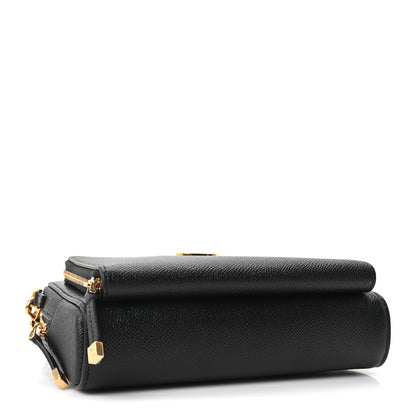 Christian Dior Grained Calfskin Caro Double Pouch Black 4 of 10