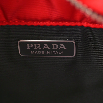 Prada Tessuto Nylon Pocket Small Cargo Tote Rosso Black 6 of 8