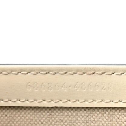 Gucci Boarded Dyana Lux Calfskin Web Mini Bamboo 1947 Top Handle Bag Mystic White 7 of 12