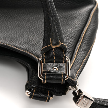 Chanel Grained Calfskin Tassel Hobo Black 11 of 13