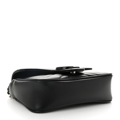 Gucci Calfskin Matelasse Monochrome GG Marmont Chain Belt Bag Black 4 of 10
