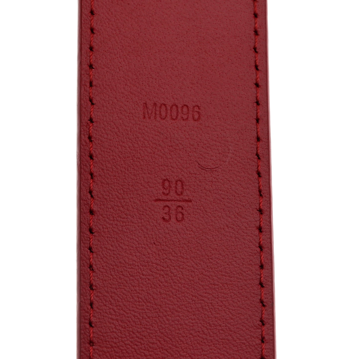 Calfskin 35mm LV New Wave Belt 90 36 Red