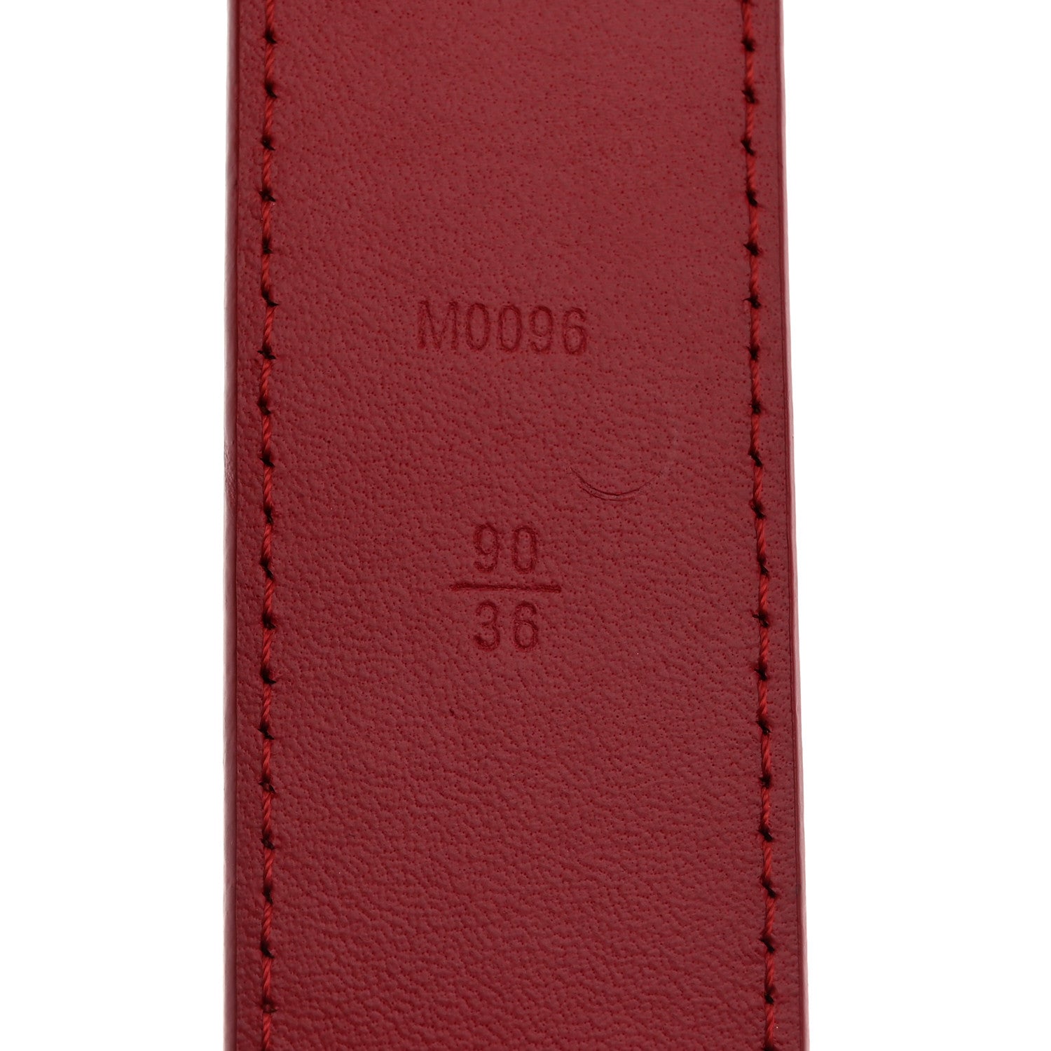 Louis Vuitton Calfskin 35mm LV New Wave Belt 90 36 Red 5 of 7