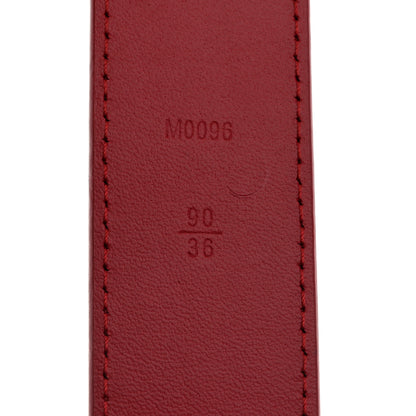 Louis Vuitton Calfskin 35mm LV New Wave Belt 90 36 Red 5 of 7