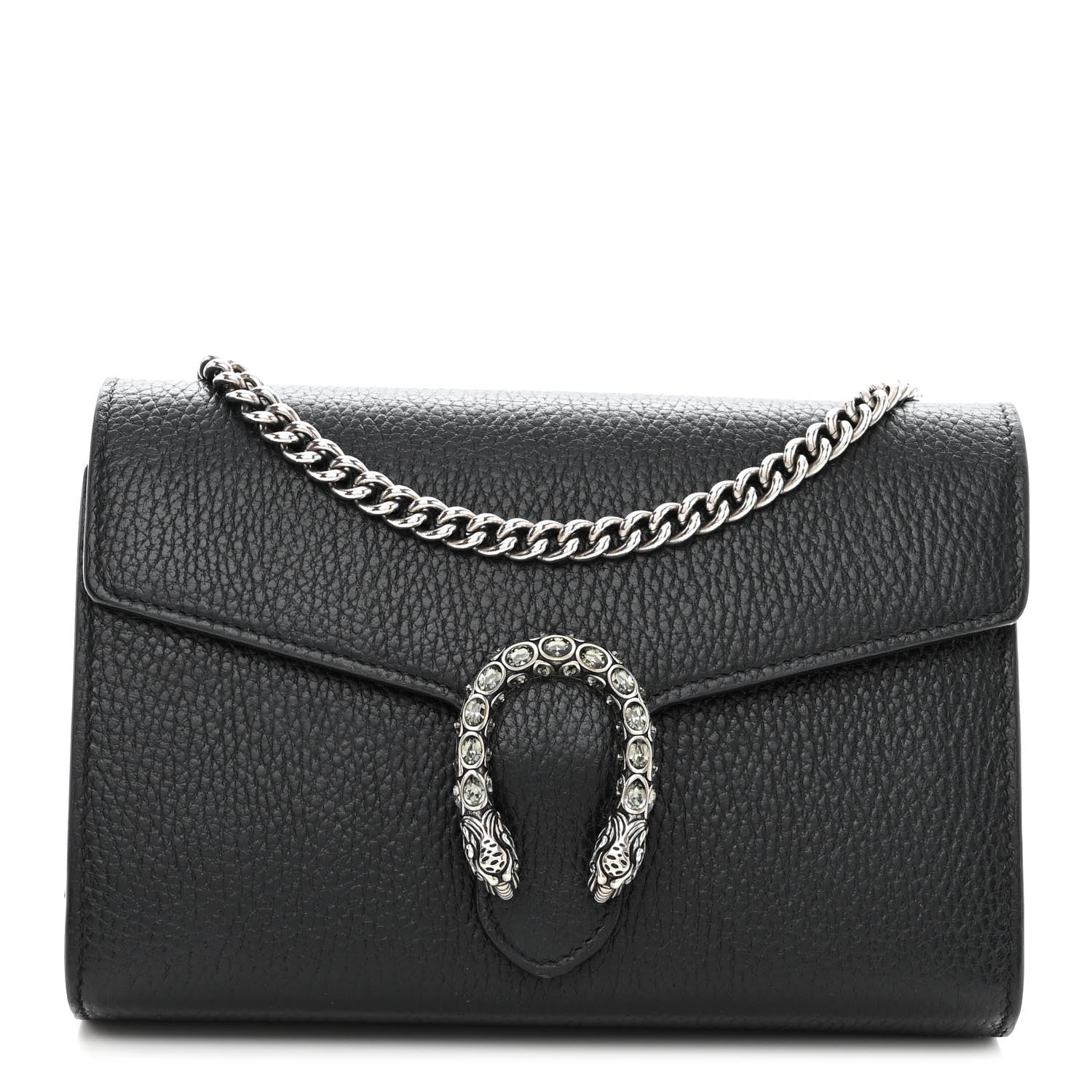Gucci Calfskin Mini Dionysus Chain Wallet Black 1 of 11
