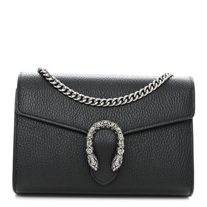 Gucci Calfskin Mini Dionysus Chain Wallet Black 1 of 11