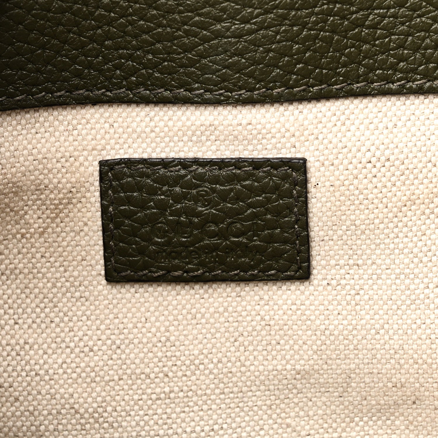 Gucci Piuma Calfskin Jumbo GG Embossed Double Buckle Backpack Dark Vintage Olive 6 of 10