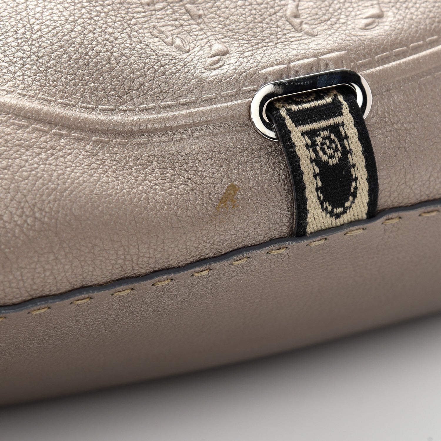 Fendi Cuoio Romano Selleria Small Villa Borghese Tote Peltro 14 of 14