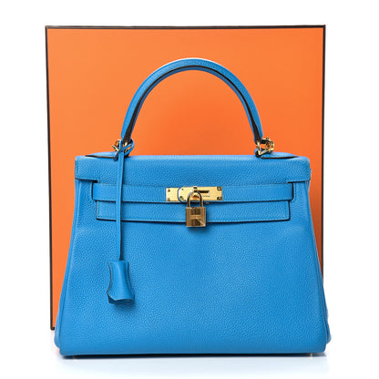 Hermes Togo Kelly Retourne 28 Bleu Zanzibar 12 of 12