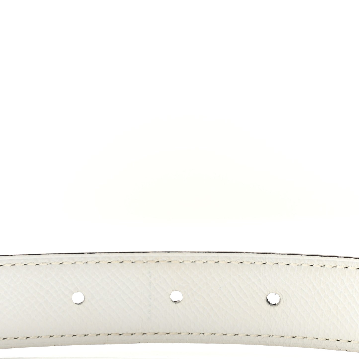 Epsom Swift 24mm Mini Constance H Belt 80 White Etoupe