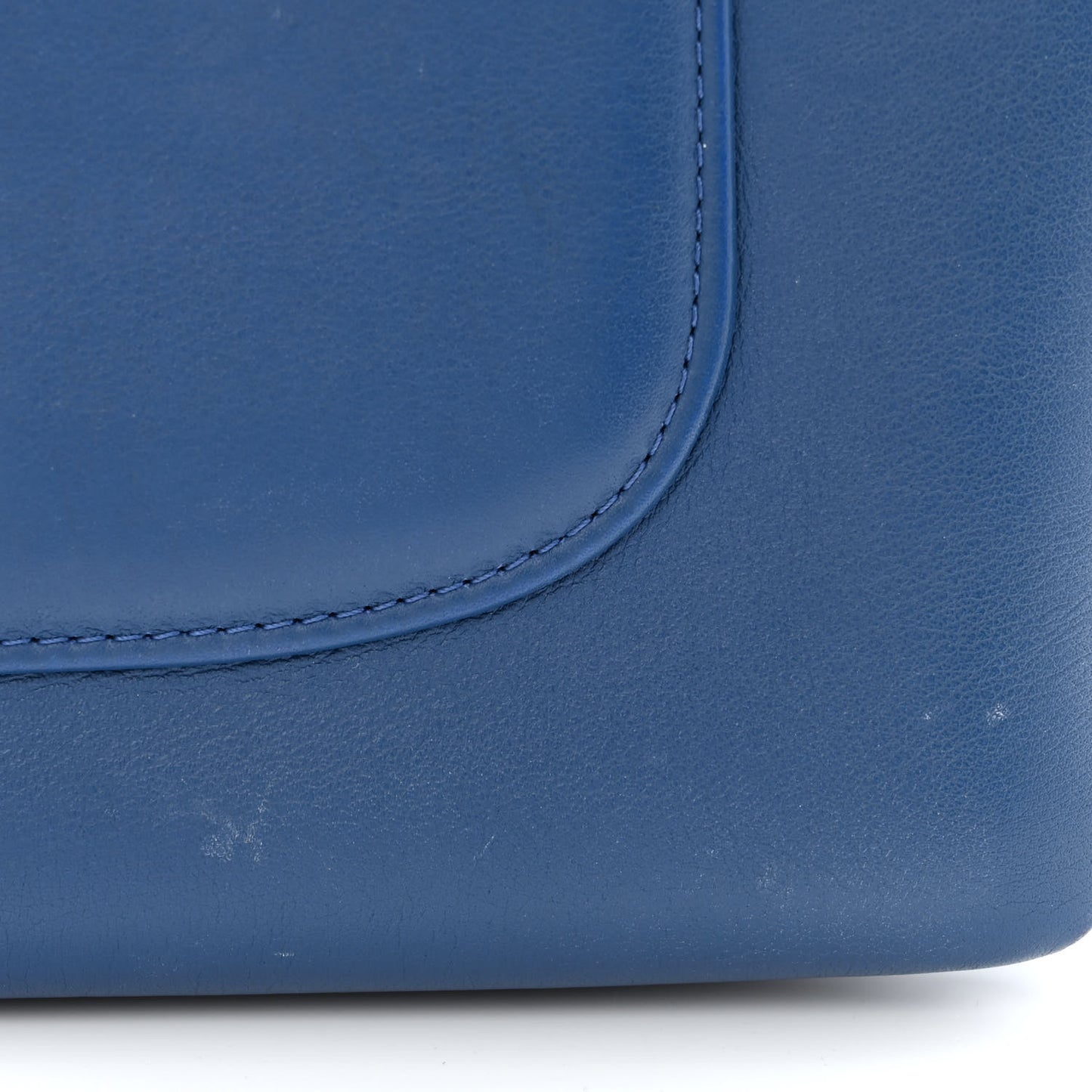Calfskin Small Trendy CC Dual Handle Flap Bag Blue
