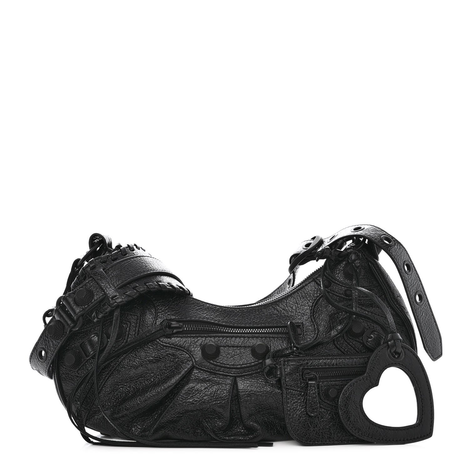 Balenciaga Agneau Arena Monochrome Small Le Cagole Shoulder Bag Black 1 of 9