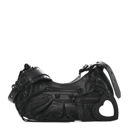 Balenciaga Agneau Arena Monochrome Small Le Cagole Shoulder Bag Black 1 of 9
