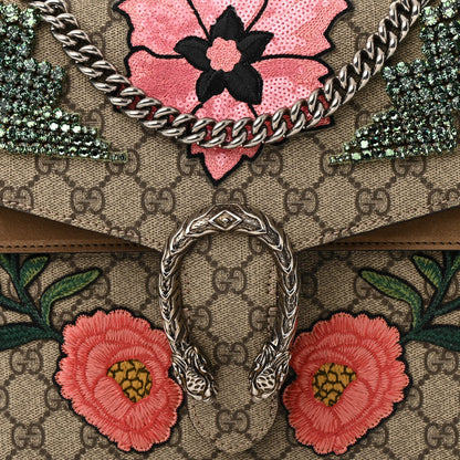 Gucci GG Supreme Monogram Embroidered Medium Dionysus Shoulder Bag Beige 11 of 21