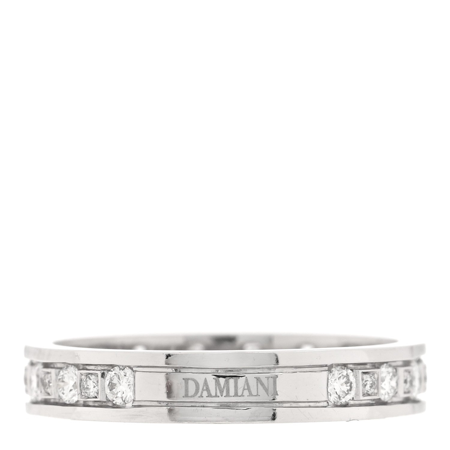 Damiani 18K White Gold Diamond Belle Epoque Band Ring 53 6.25 3 of 4