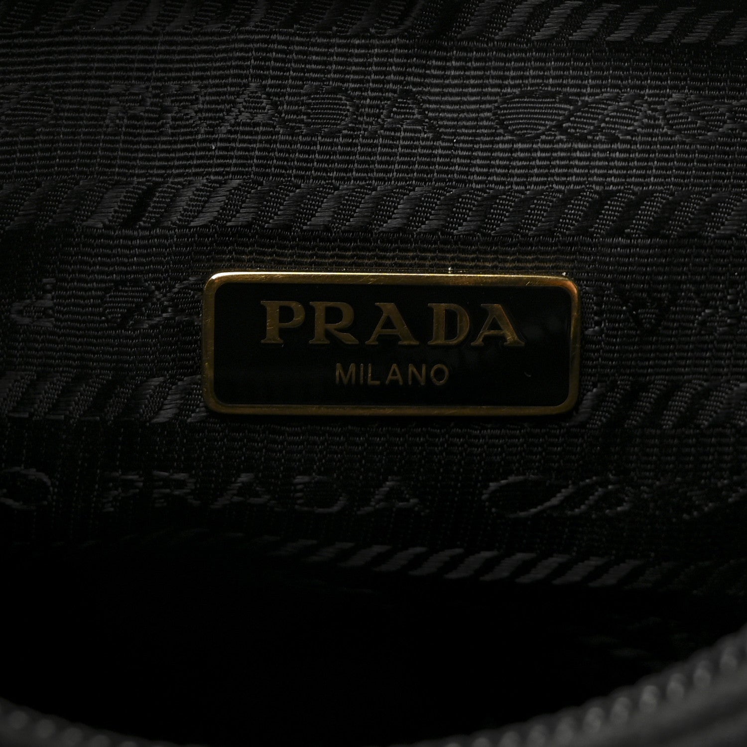 Prada Tessuto Nylon Stitched Shoulder Bag Black 6 of 9