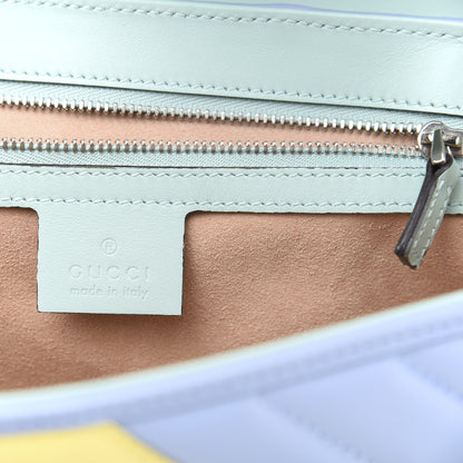 Gucci Calfskin Matelasse Diagonal Small GG Marmont Shoulder Bag Multicolor Pastel 9 of 13
